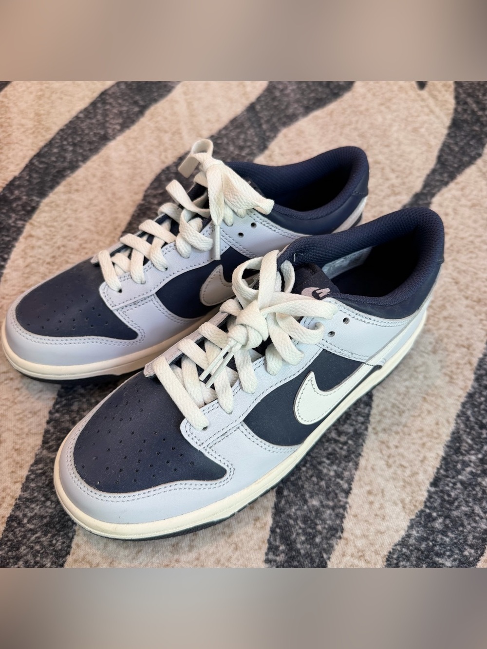 Size 5.5y - Nike Dunk Low Football Grey Midnight Navy